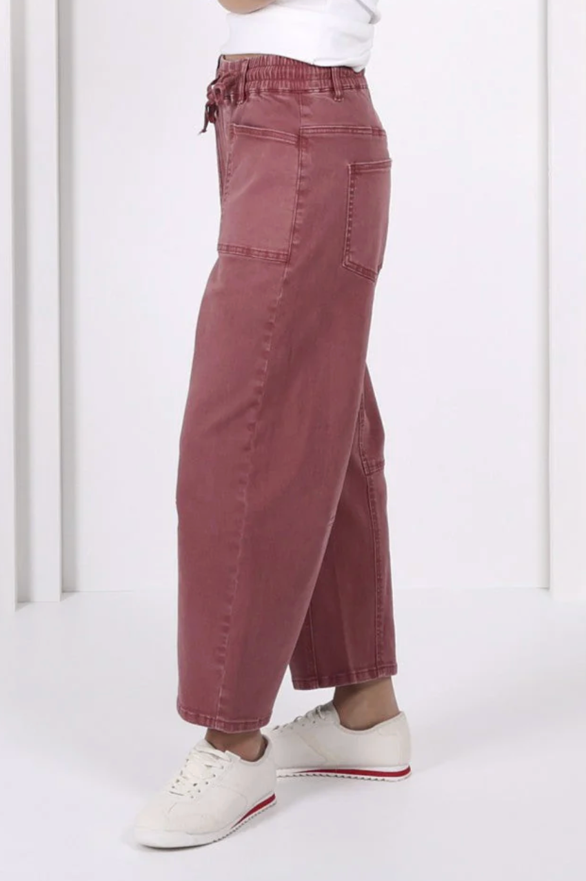 Monaco "Leo" Barrel Leg Jeans - Sunset