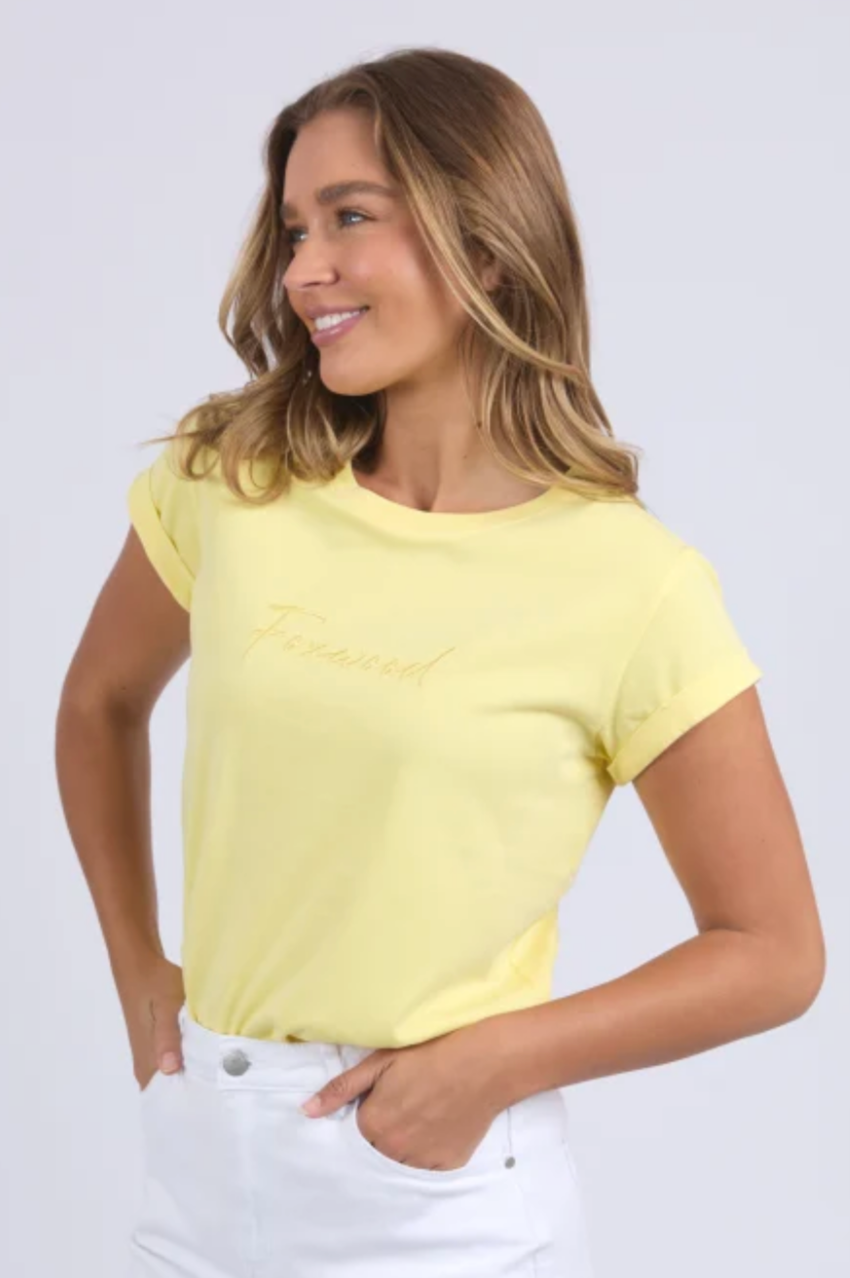 Foxwood Signature Tee - Lemon