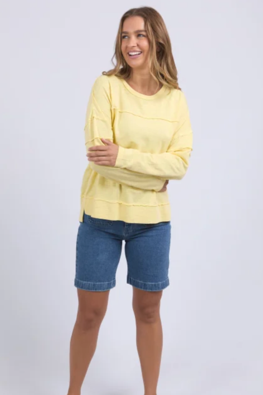 Foxwood Jayne Throw On Top - Lemon