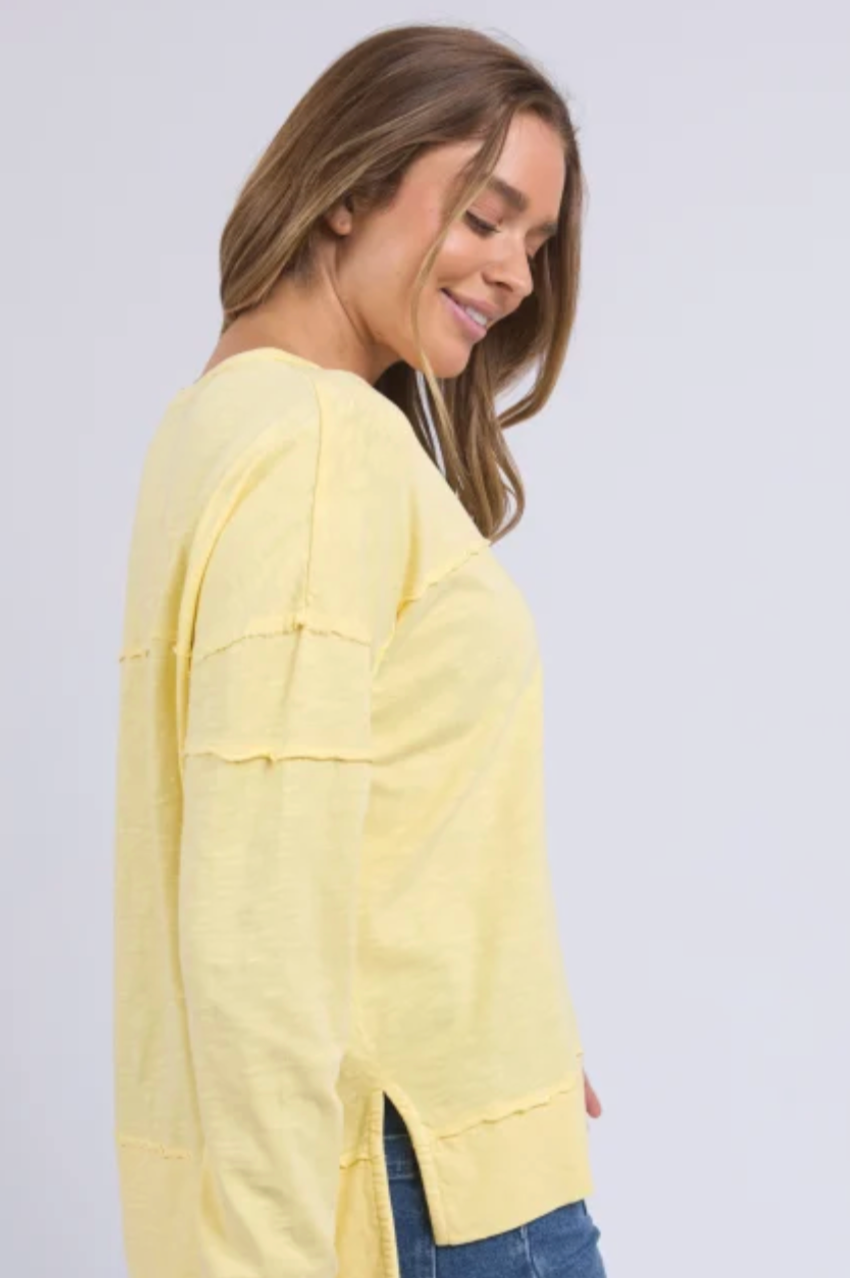 Foxwood Jayne Throw On Top - Lemon