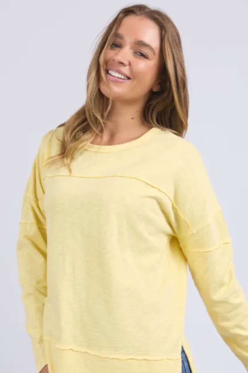 Foxwood Jayne Throw On Top - Lemon