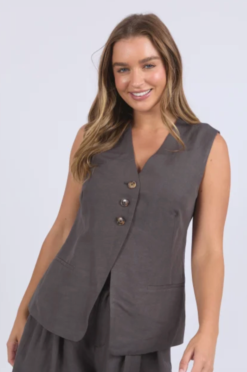 Foxwood Peyton Vest - Charcoal