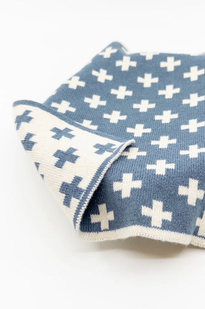 Multi Cloth 2pk - Navy Denim Checker