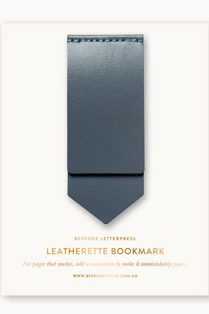 Leatherette Bookmark - Denim
