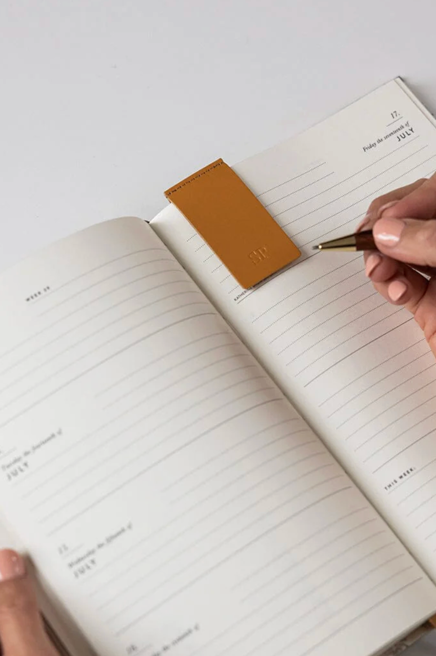 Leatherette Bookmark - Mustard