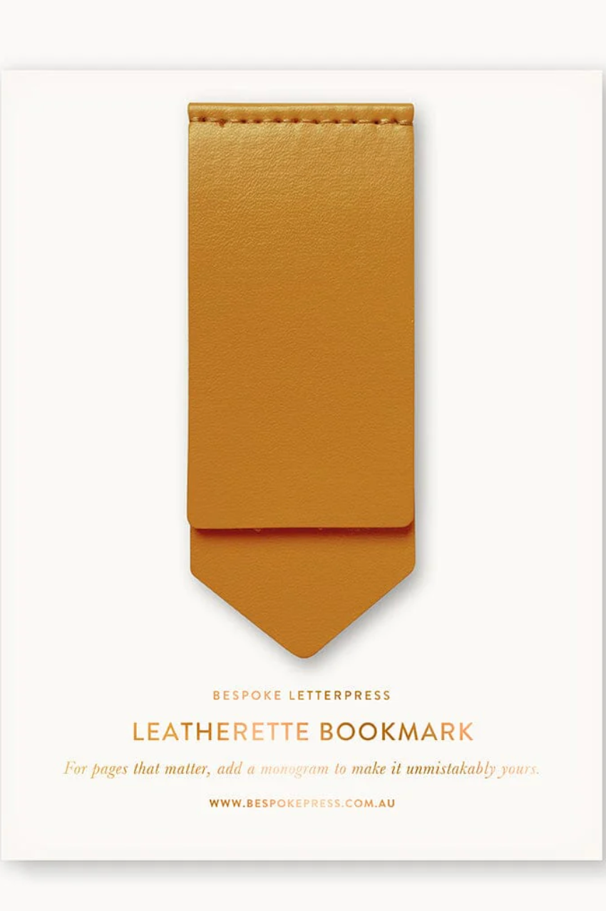 Leatherette Bookmark - Mustard