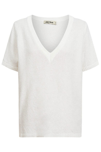 Artemis V Knit Top - White