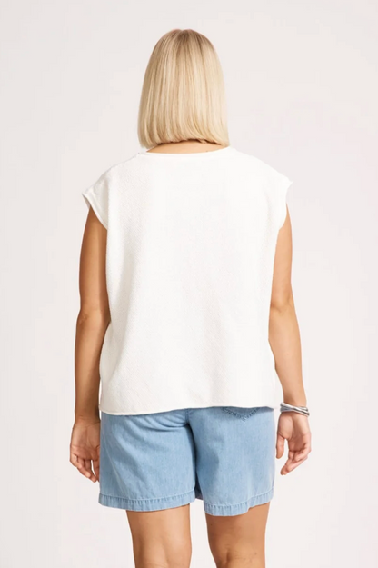 Artemis Sleeveless Knit Top - White