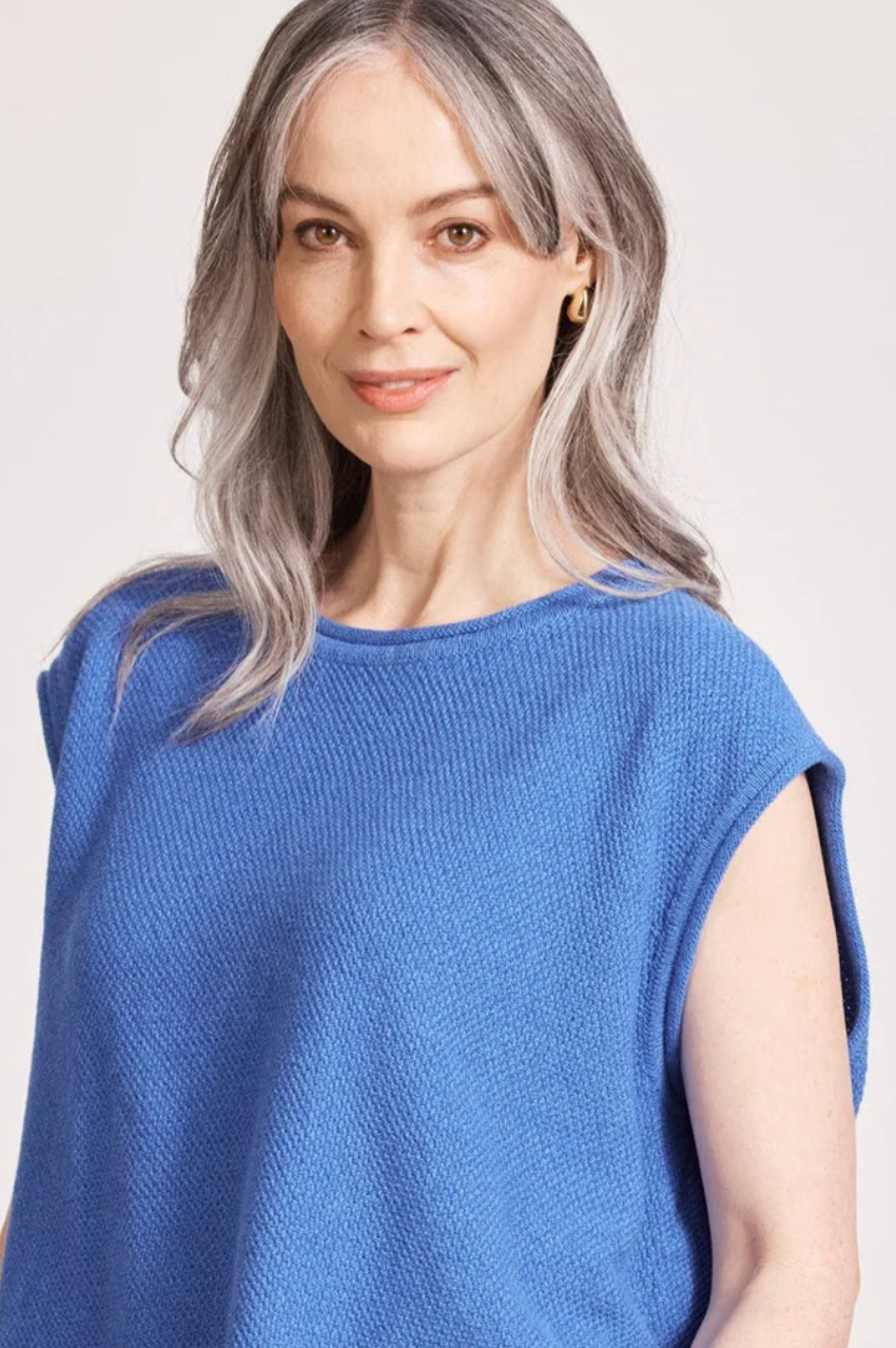 Artemis Sleeveless Knit Top - Aegean