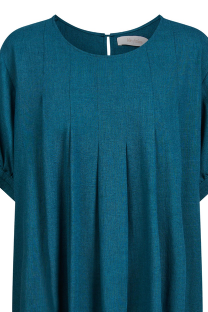 Ingrid Pleat Top - Baltic