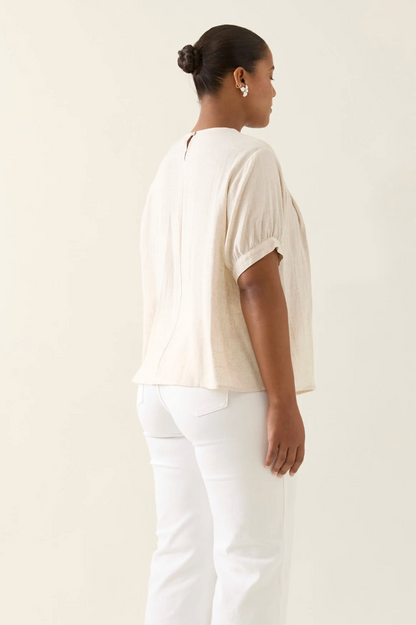 Ingrid Pleat Top - Canvas