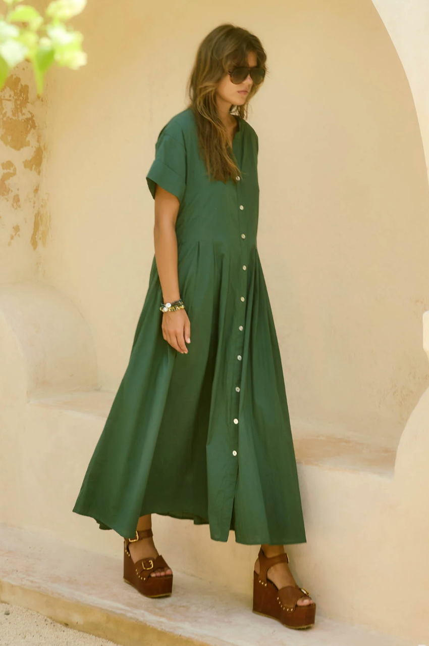 Aurora Pleat Maxi - Myrtle