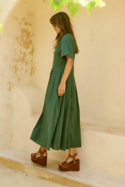 Aurora Pleat Maxi - Myrtle