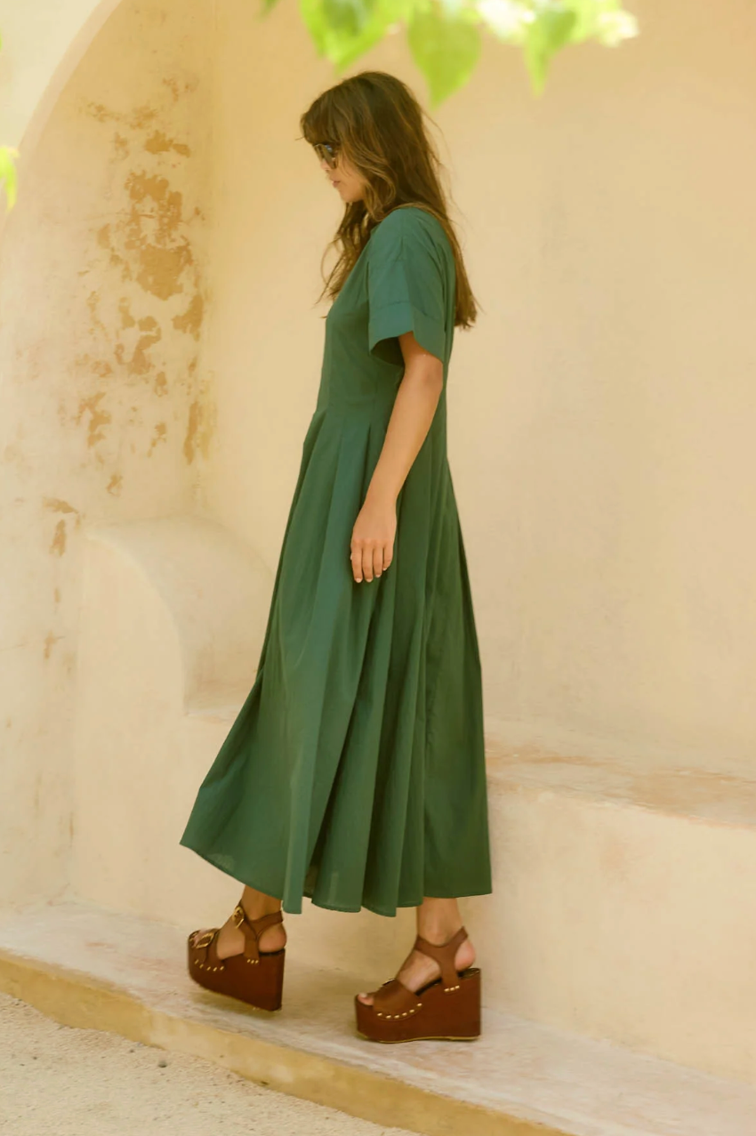 Aurora Pleat Maxi - Myrtle