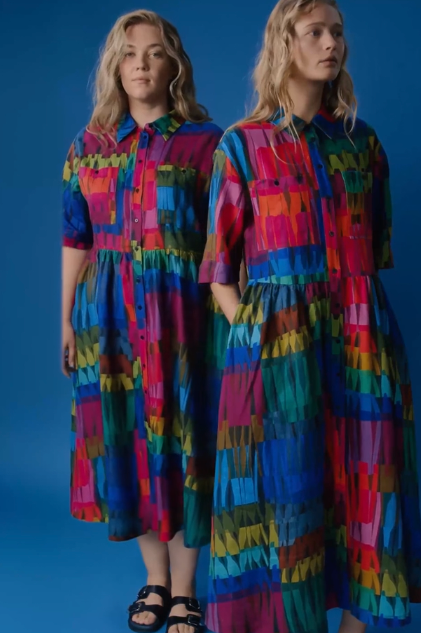 Elk Llinen Light Dress - Lind Dark Print