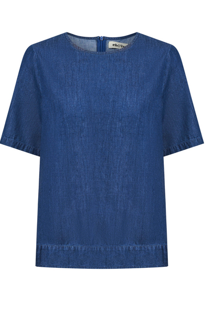 Melenia Denim Top - Indigo