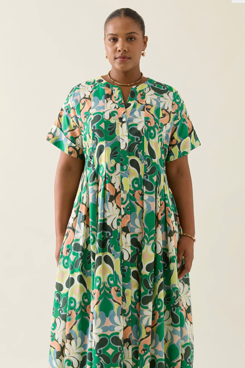 Aurora Pleat Maxi - Paisley