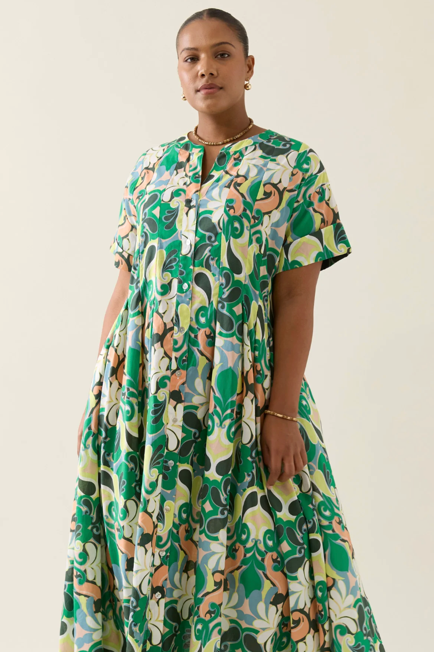 Aurora Pleat Maxi - Paisley
