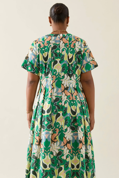 Aurora Pleat Maxi - Paisley