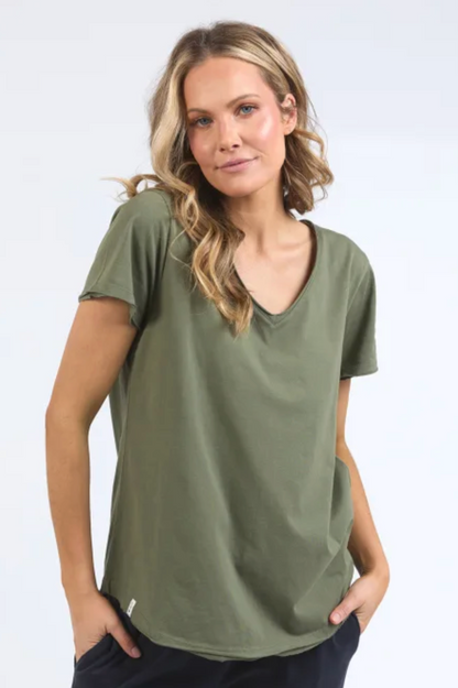 Elm Pima Vee Tee - Khaki