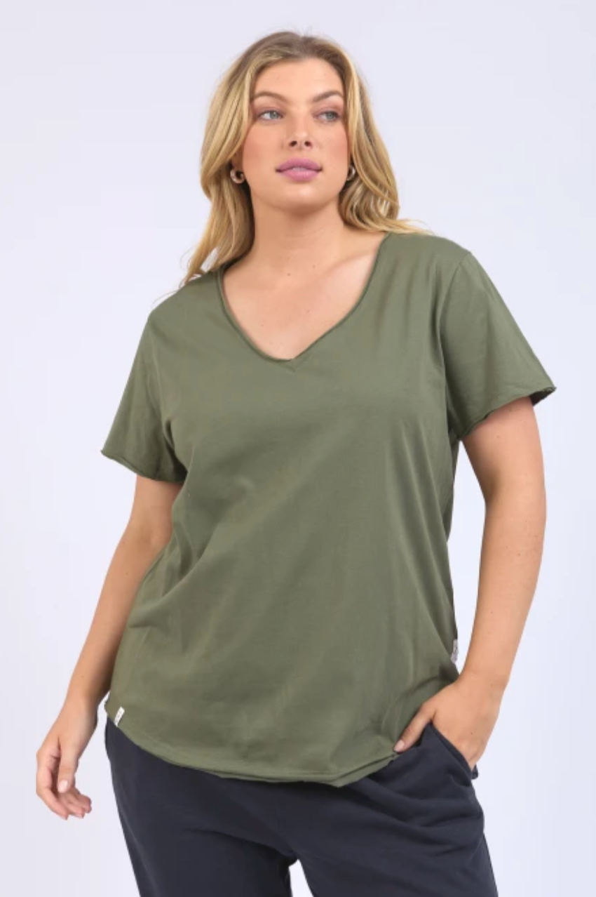Elm Pima Vee Tee - Khaki