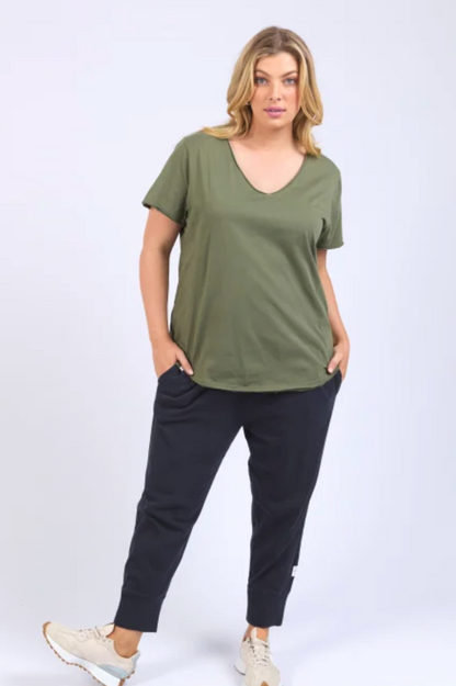 Elm Pima Vee Tee - Khaki