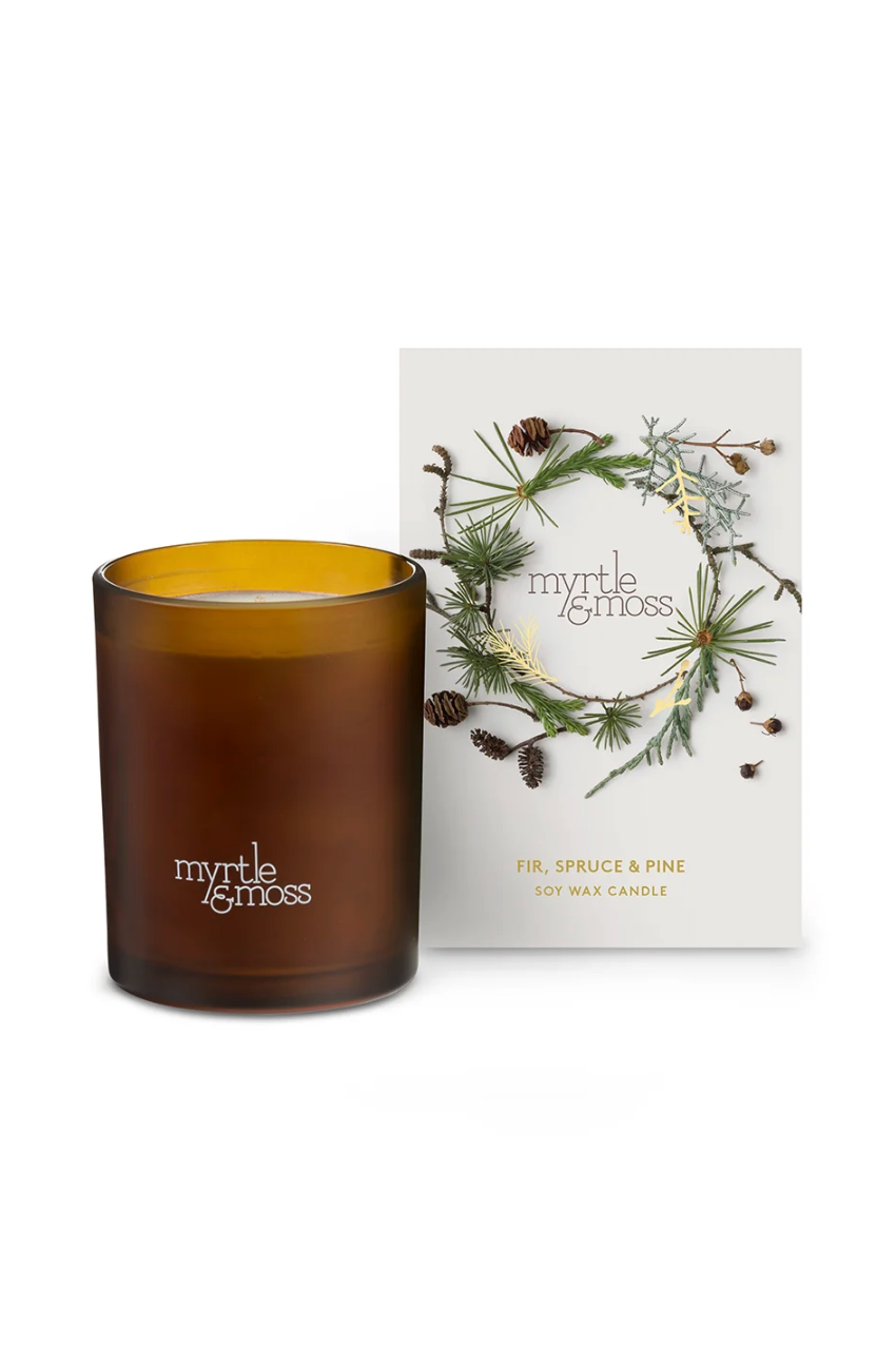 Xmas Candle - Pine, Fir & Spruce (white)