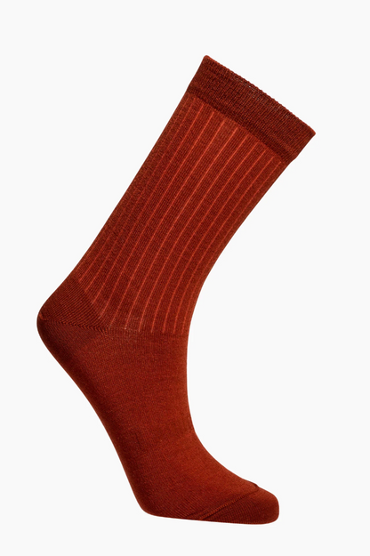 Merino Wool Crew Socks - Spice
