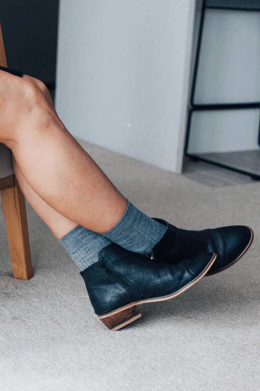 Merino Wool Crew Socks - Grey