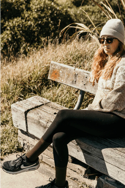 Merino Wool Crew Socks - Cacao