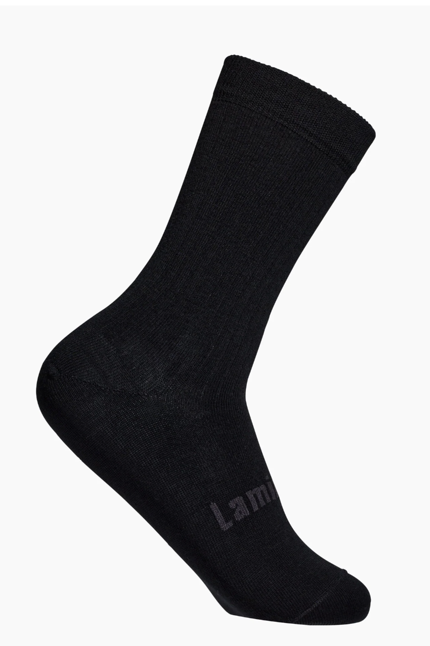 Merino Wool Crew Socks - Black