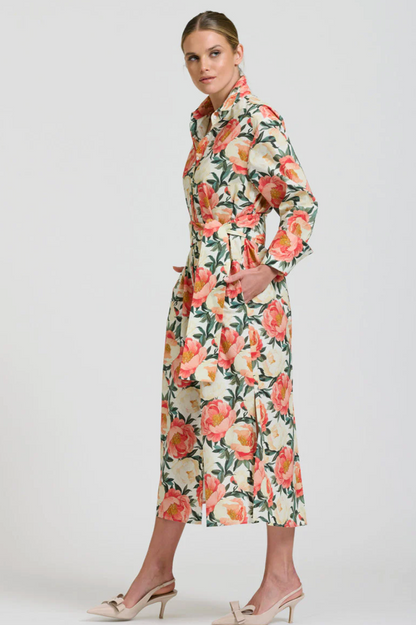 Amelie Shirt Dress - Peony