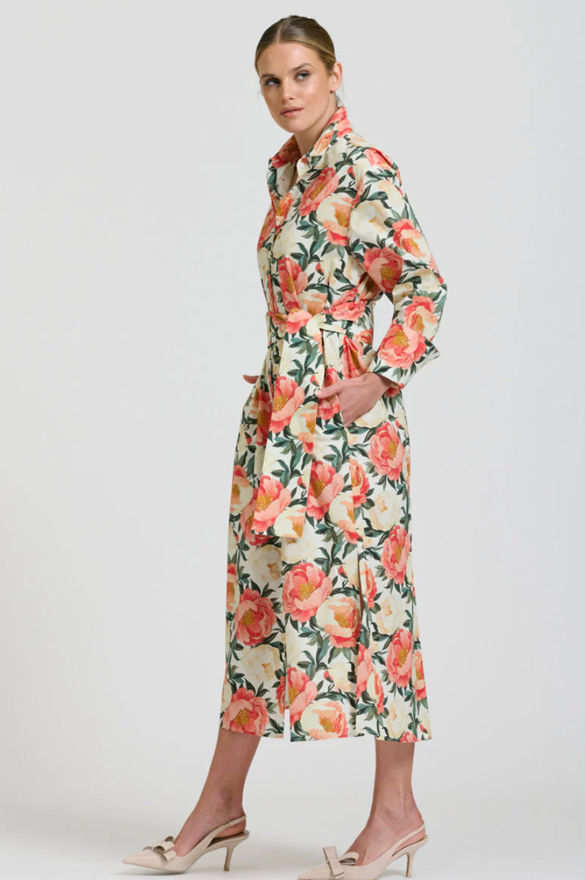 Amelie Shirt Dress - Peony