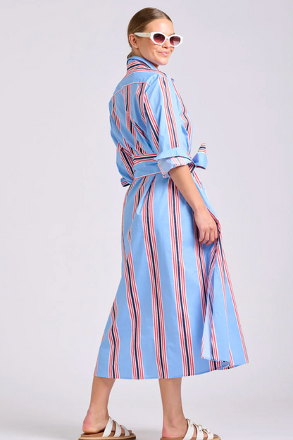 Luna Shirt Dress - Nautical Stripe
