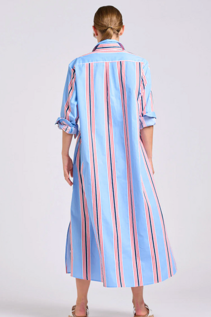 Luna Shirt Dress - Nautical Stripe