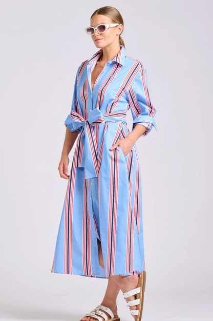 Luna Shirt Dress - Nautical Stripe