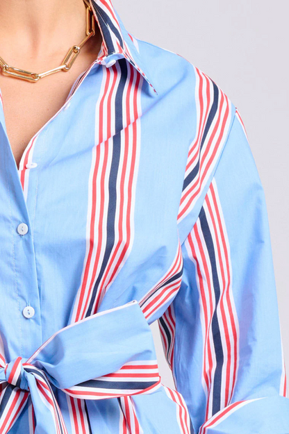 Luna Shirt Dress - Nautical Stripe