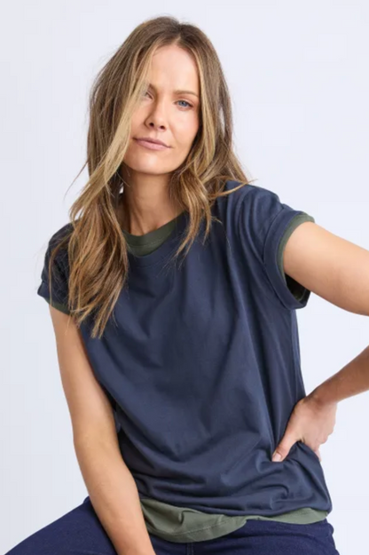 Foxwood Manly Tee - Navy