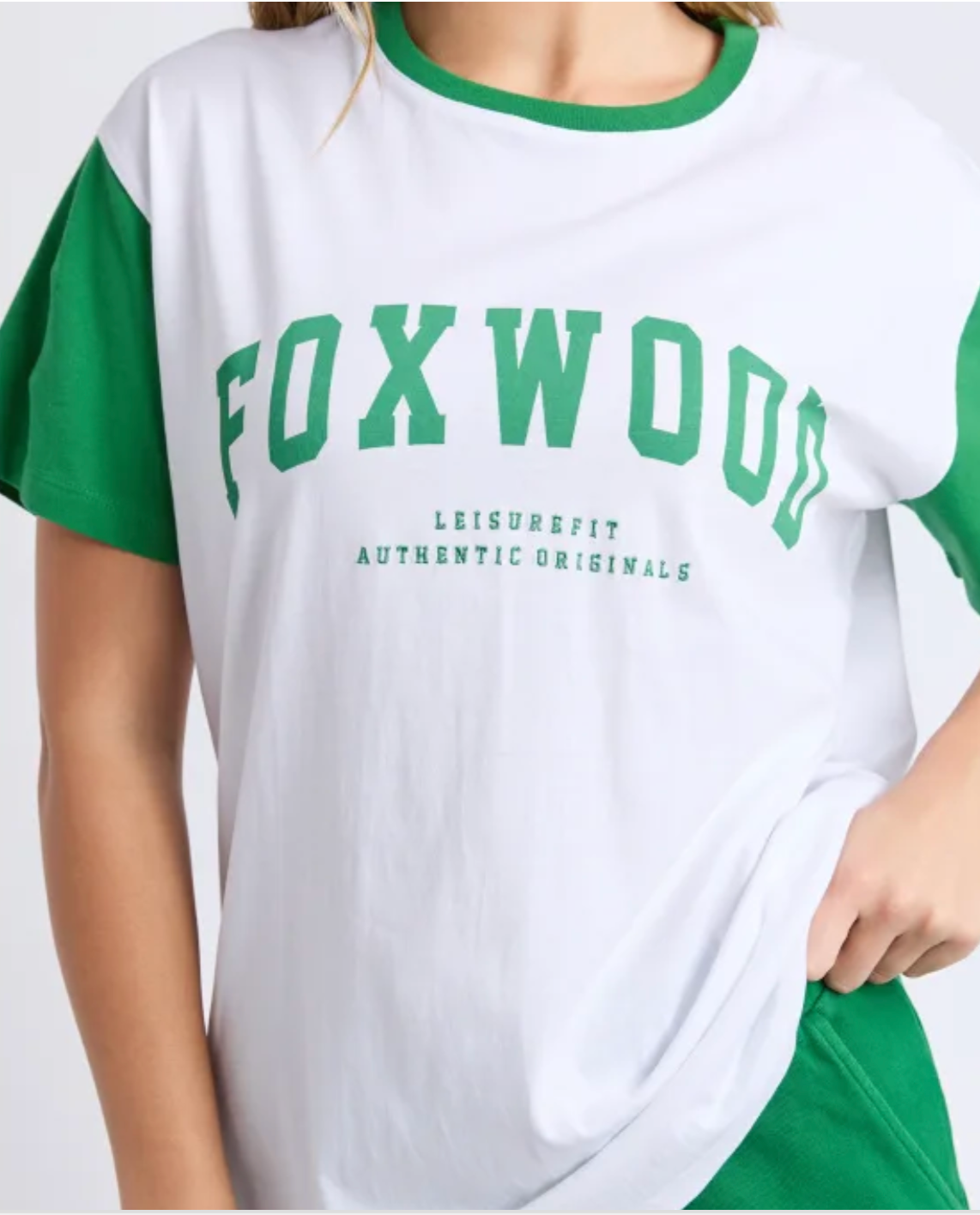 Baseball Tee - White & Green