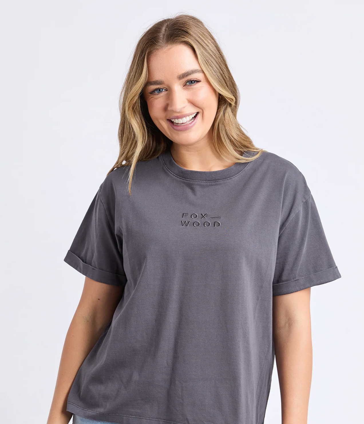 Foxwood Huntleigh Oversized Tee - Charcoal