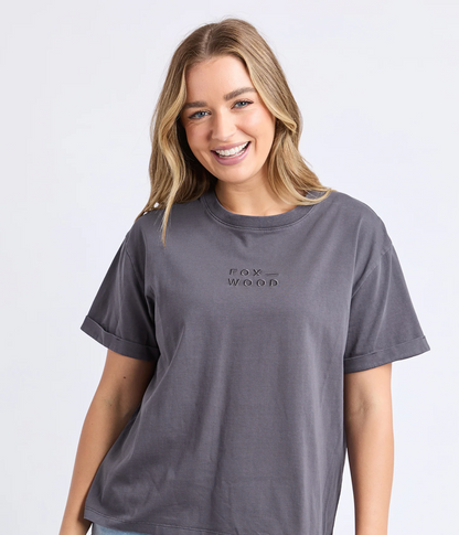 Foxwood Huntleigh Oversized Tee - Charcoal