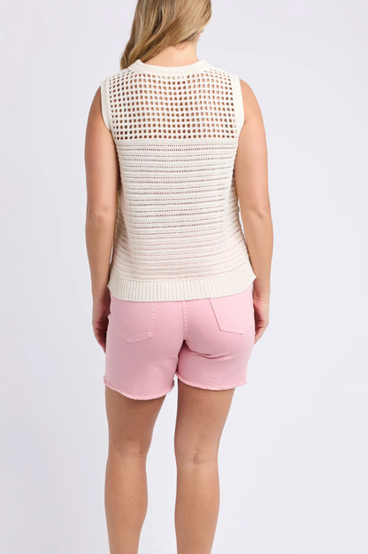 Foxwood Chilli Knit Top - Vintage White