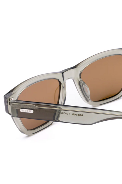 Boston Polarised Sunglasses - Nori/Brown