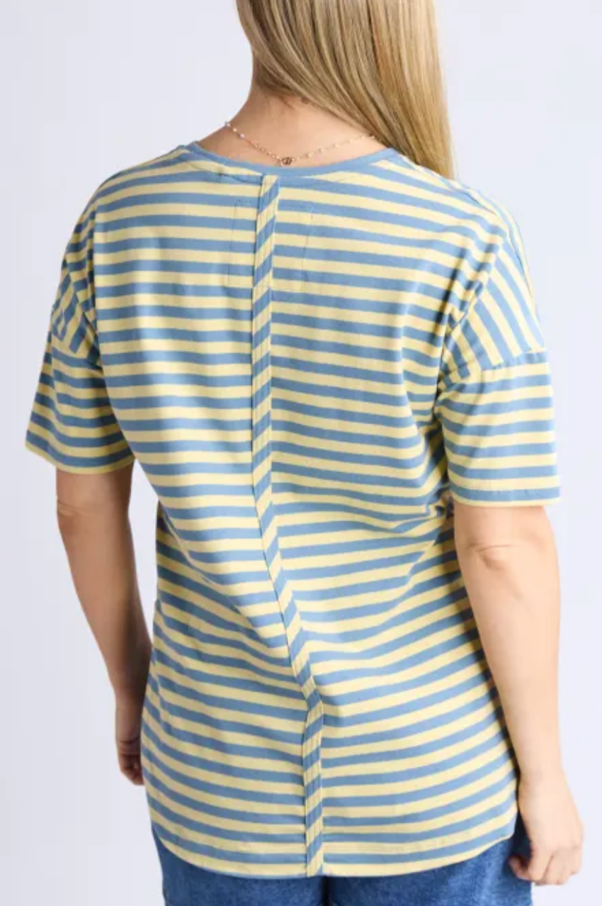 Elm Lauren S/S Tee - Blue/Yellow Stripe
