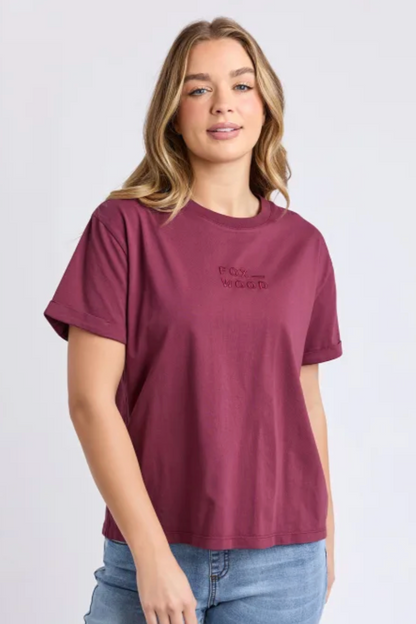 Foxwood Huntleigh Oversized Tee - Windsor Wine