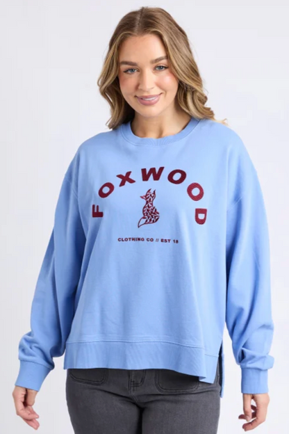 Foxwood Effortless Contrast Crew - Blue