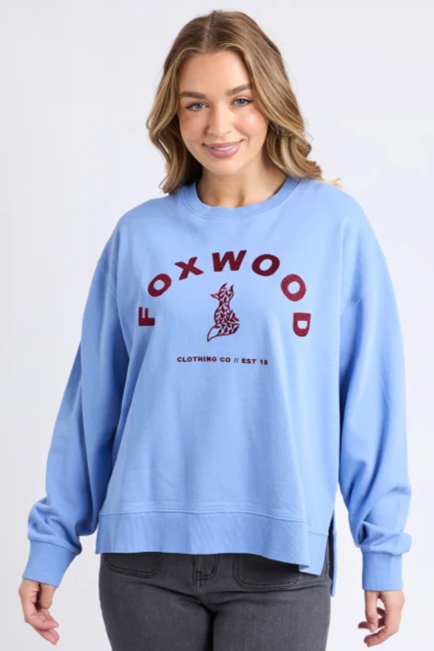 Foxwood Effortless Contrast Crew - Blue