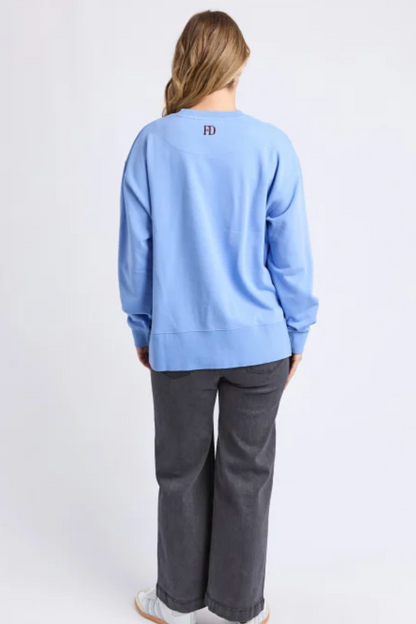 Foxwood Effortless Contrast Crew - Blue