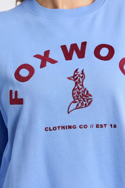 Foxwood Effortless Contrast Crew - Blue