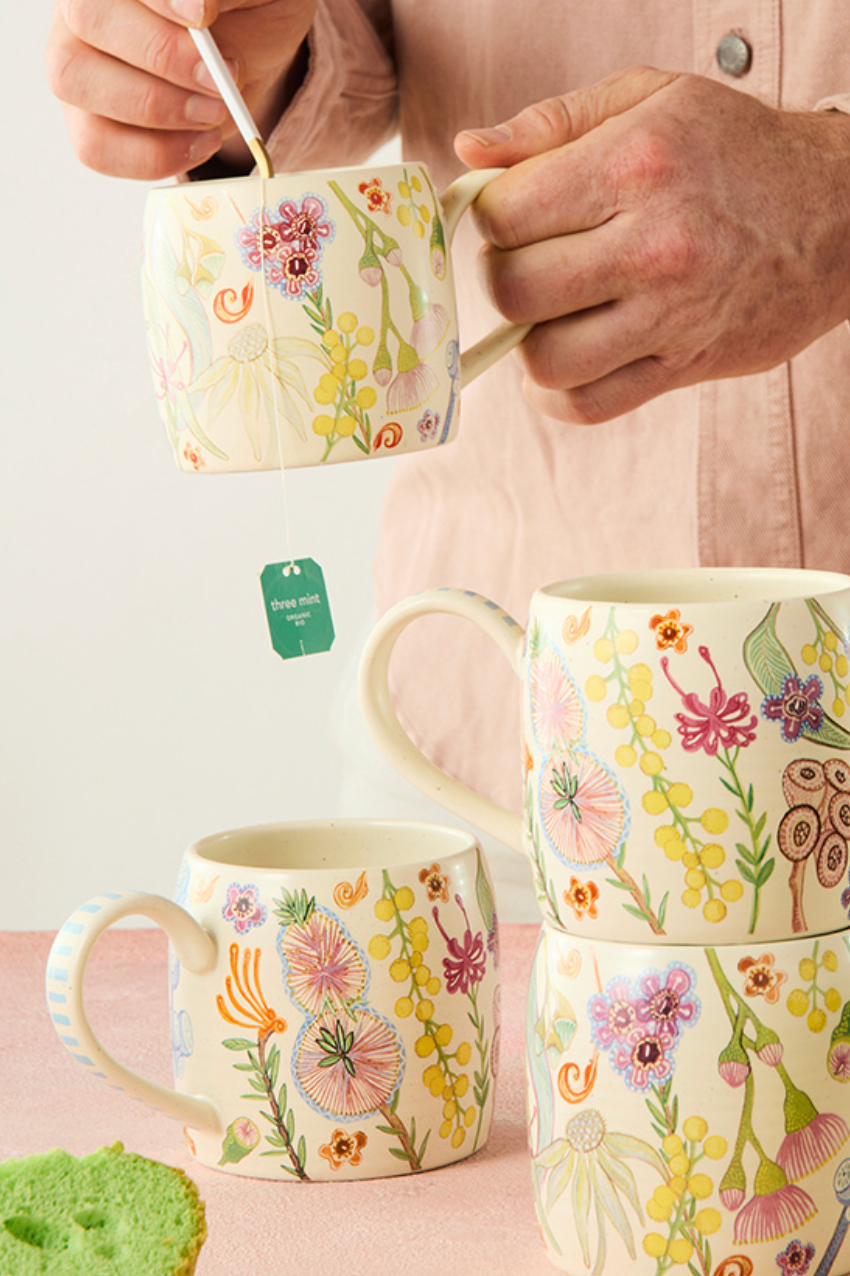 Buttermilk Mugs - Australian Bush Blooms